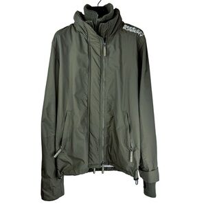 SUPERDRY The Windcheater Women’s Olive Green Lighter Jacket Perfect Condition L